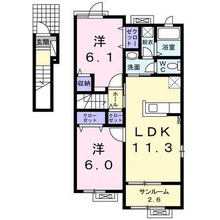 ポラリスＡの物件間取画像